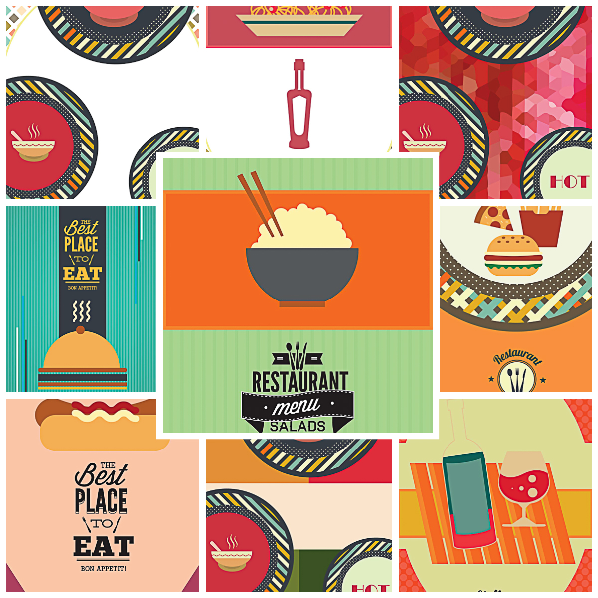Restaurant menu templates modern & bright | Free download