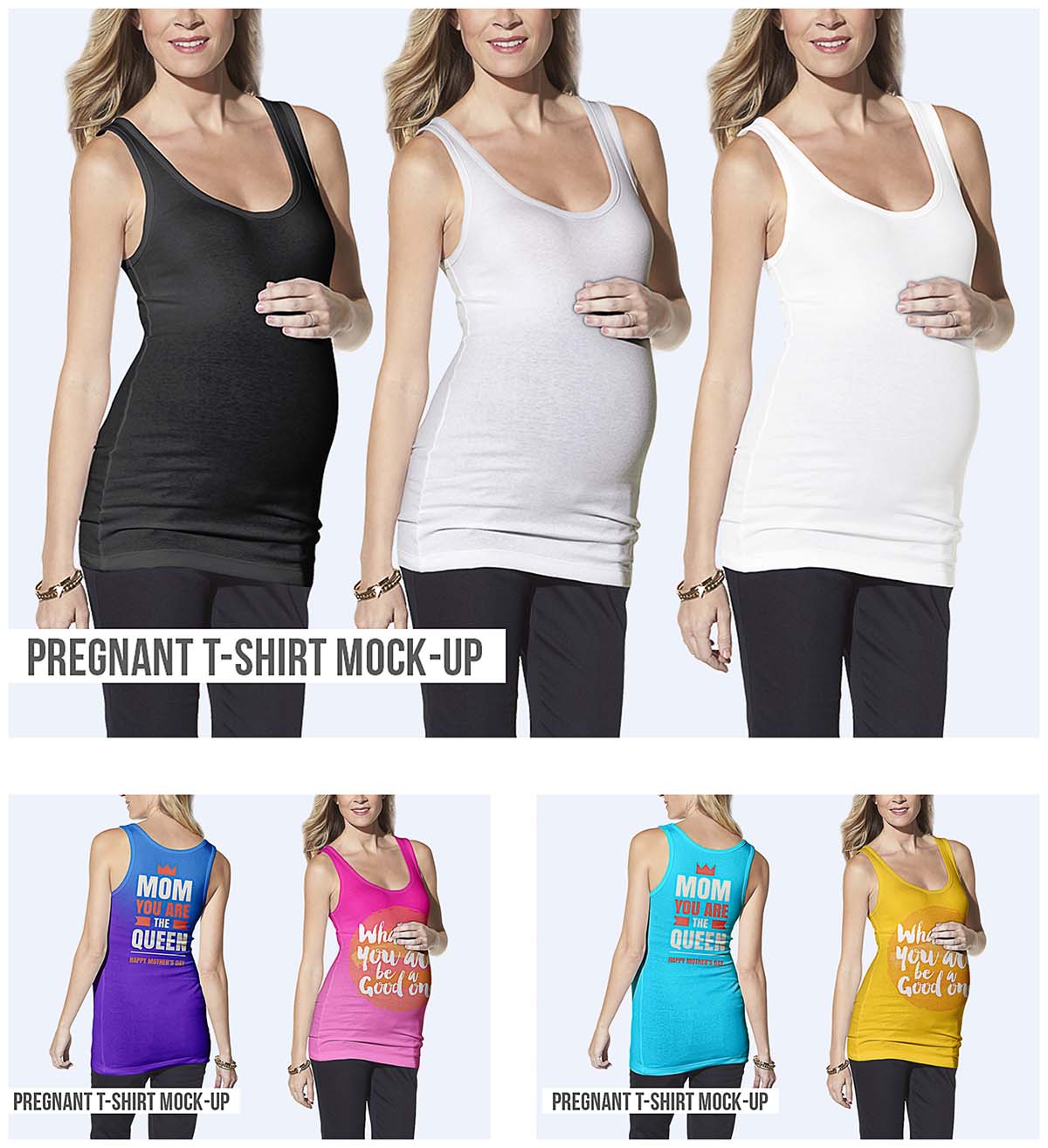 Download Pregnant T Shirt Mockup Set Free Download PSD Mockup Templates