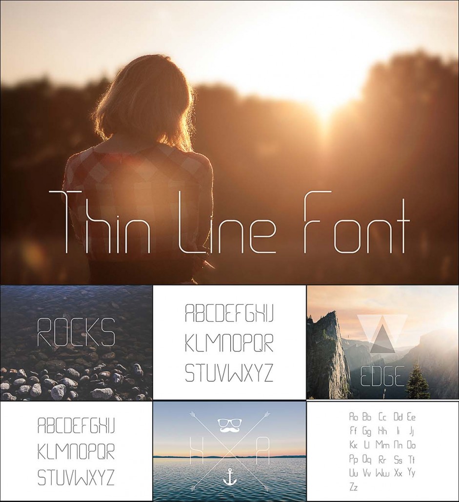 Thin line modern font | Free download