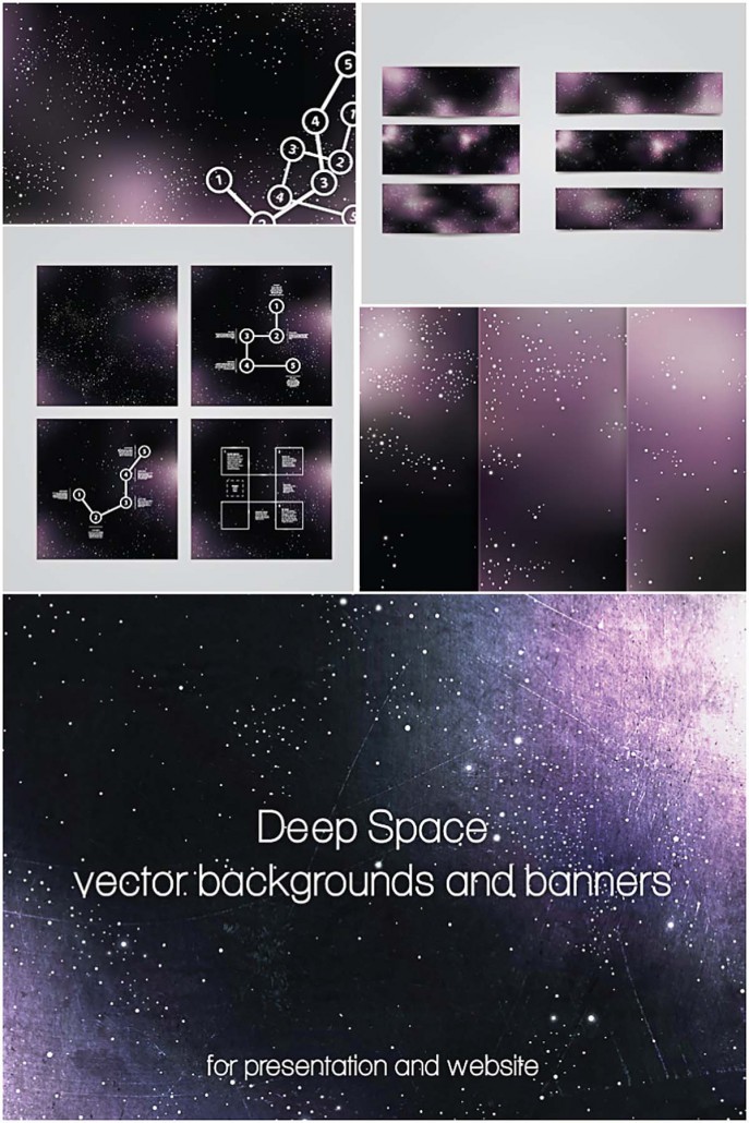 Deep Space Banners And Bac