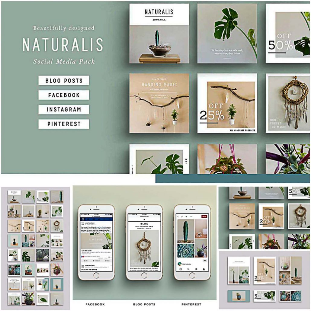 Naturalis social media pack | Free download