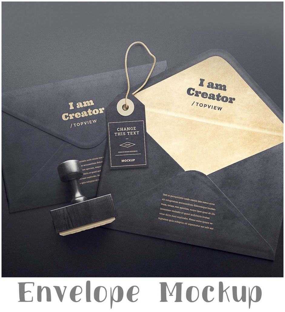 I am creator envelope mockup Free download