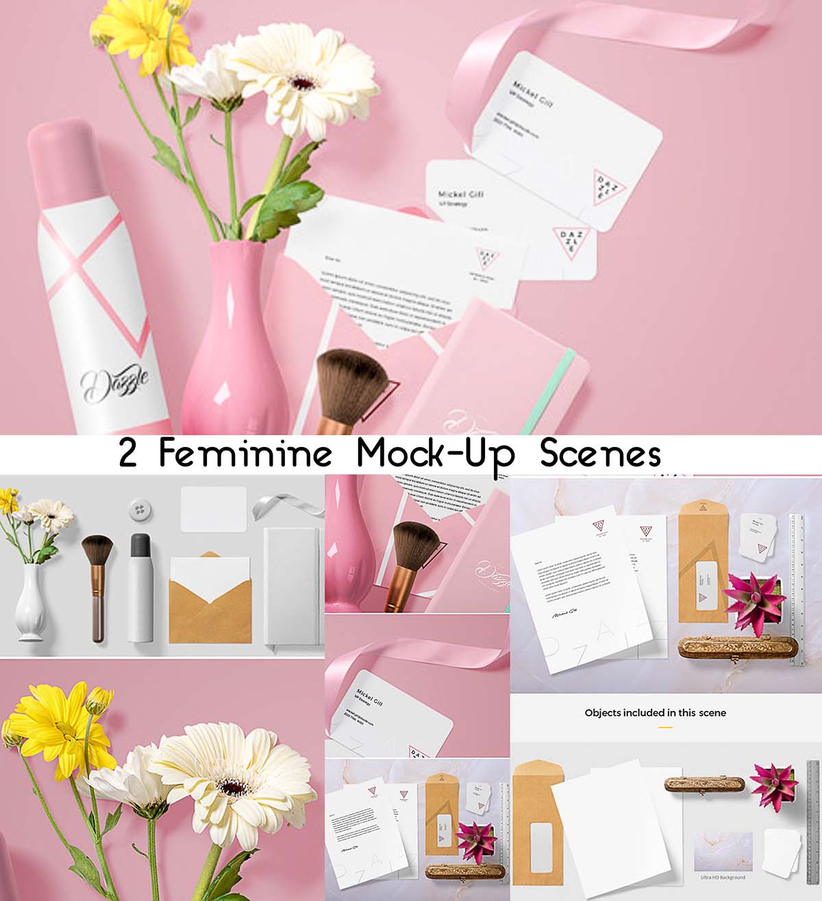 Download Feminine Scene Mockups Free Download PSD Mockup Templates