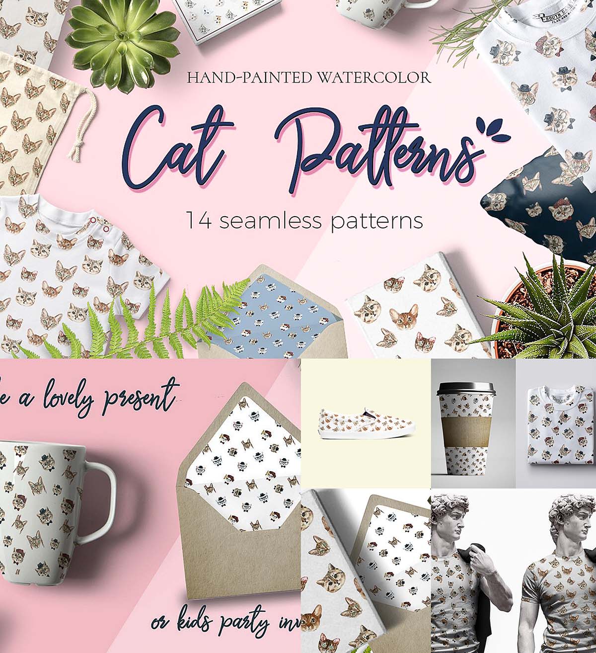 Cat patterns set | Free download