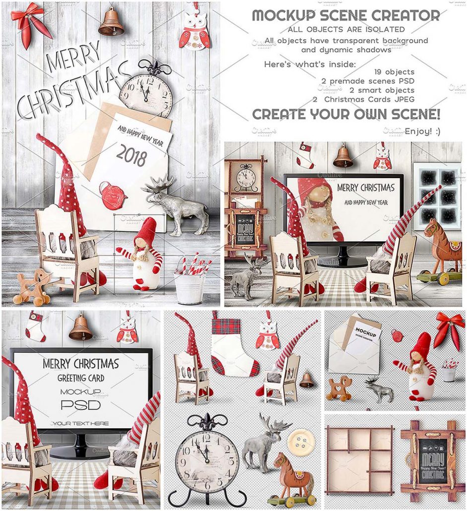Christmas Mockup Scene Creator Free download