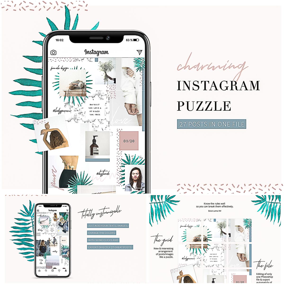 charming-instagram-puzzle-template-free-download