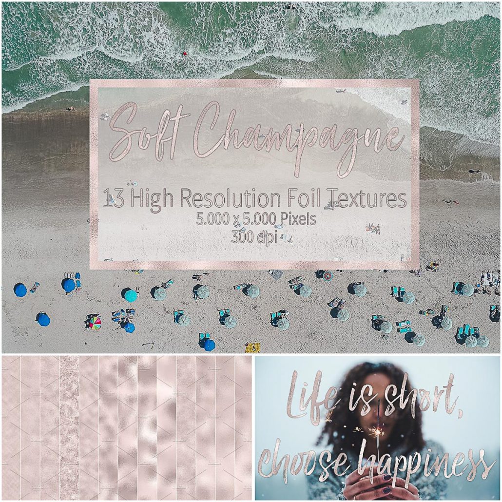 Soft Champagne Foil Textures Free Download