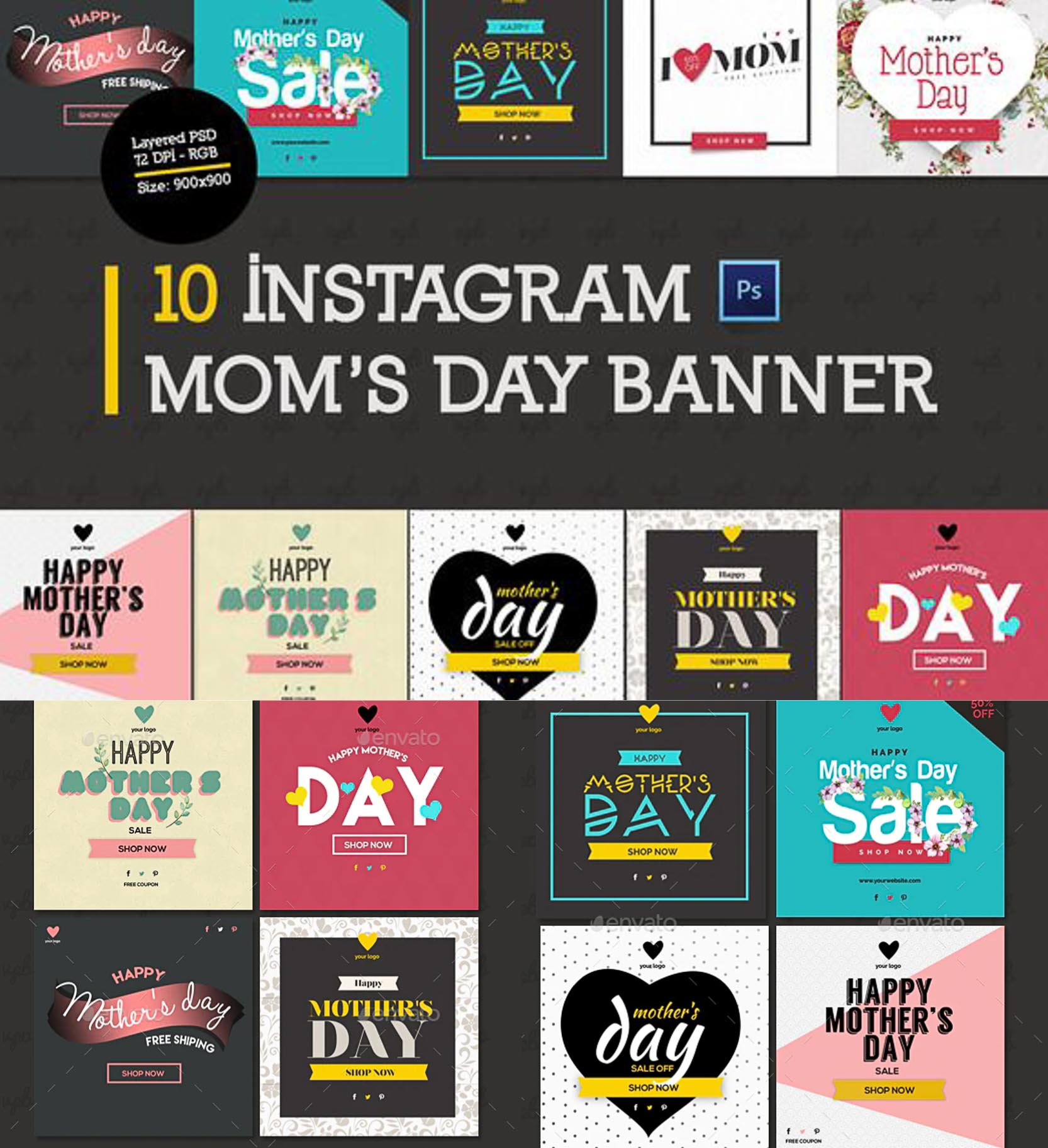 10 Mothers Day Instagram Banners Free Download
