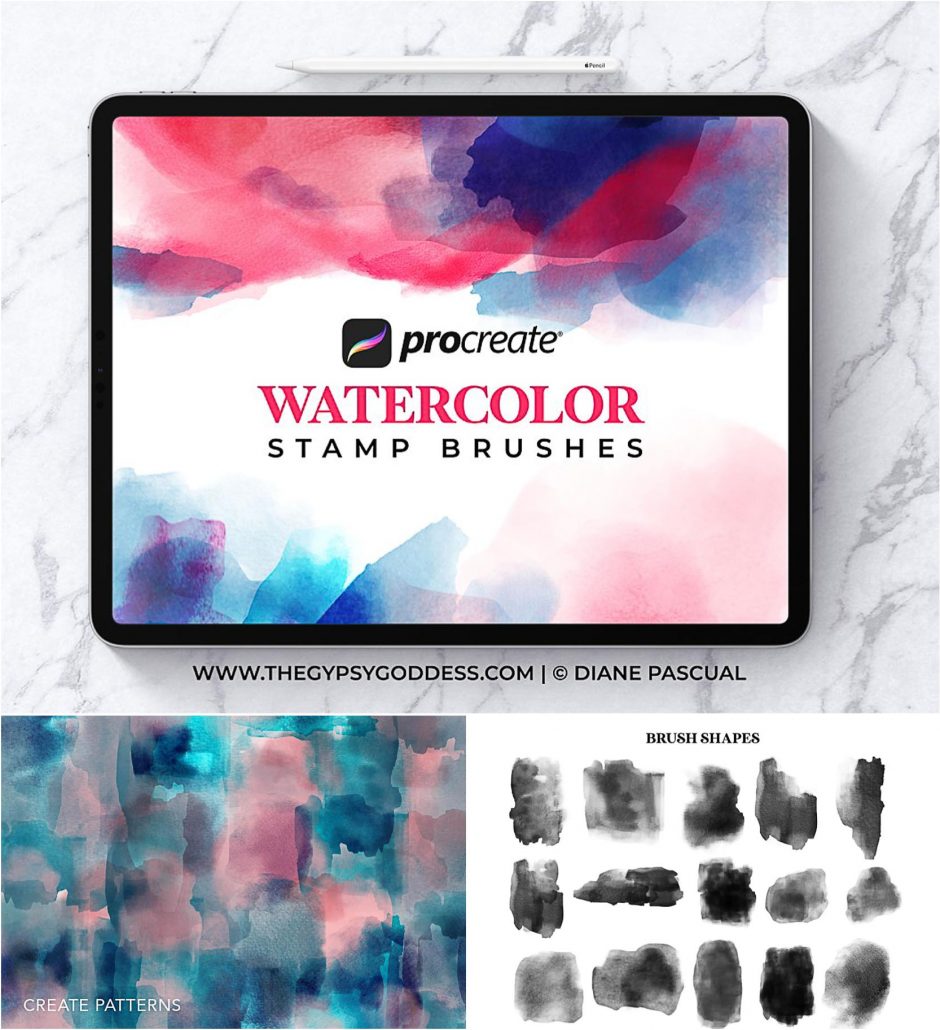 free watercolor procreate