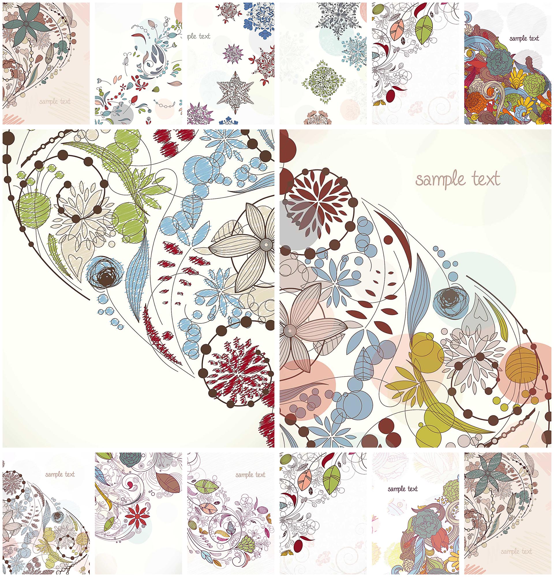 floral elements decorative vector