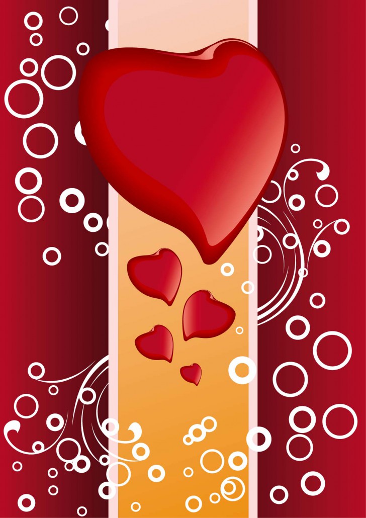 Modern hearts background vector Free download