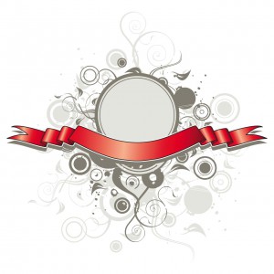 Red title ribbon vector