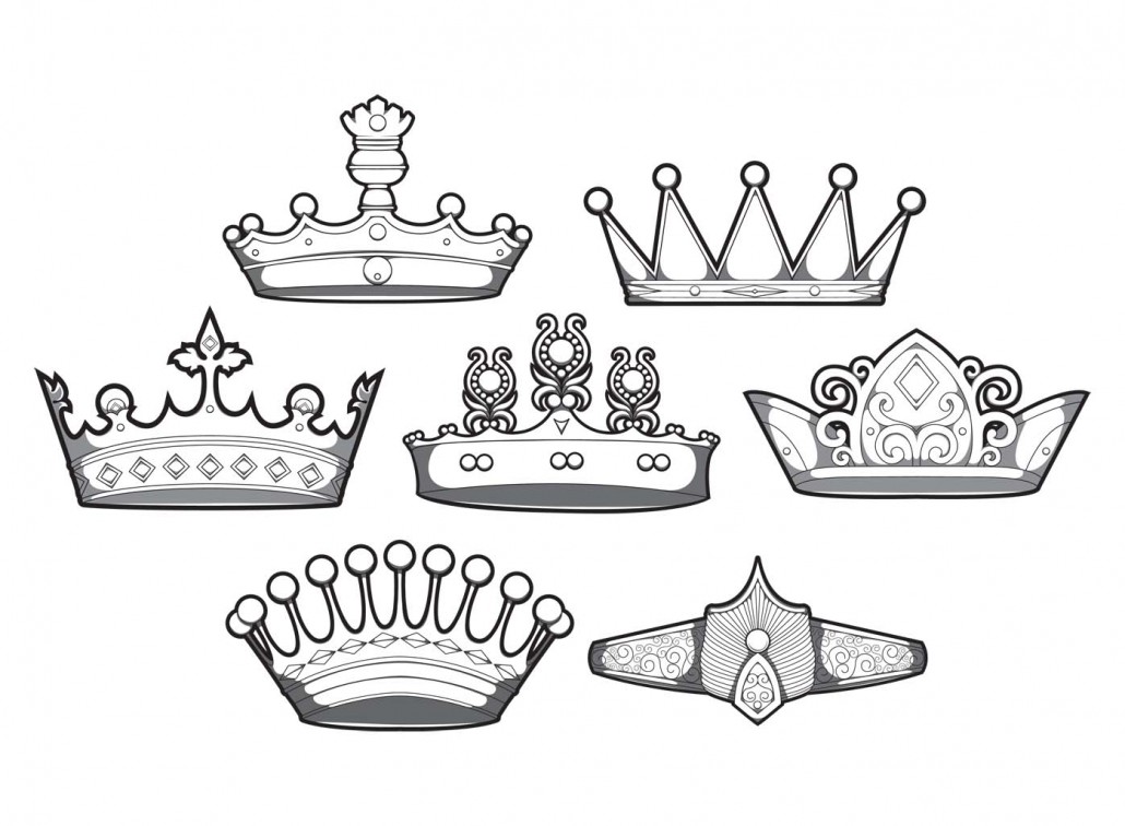 Design simple crowns vector set | Free download