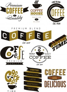 Coffee labels set vector