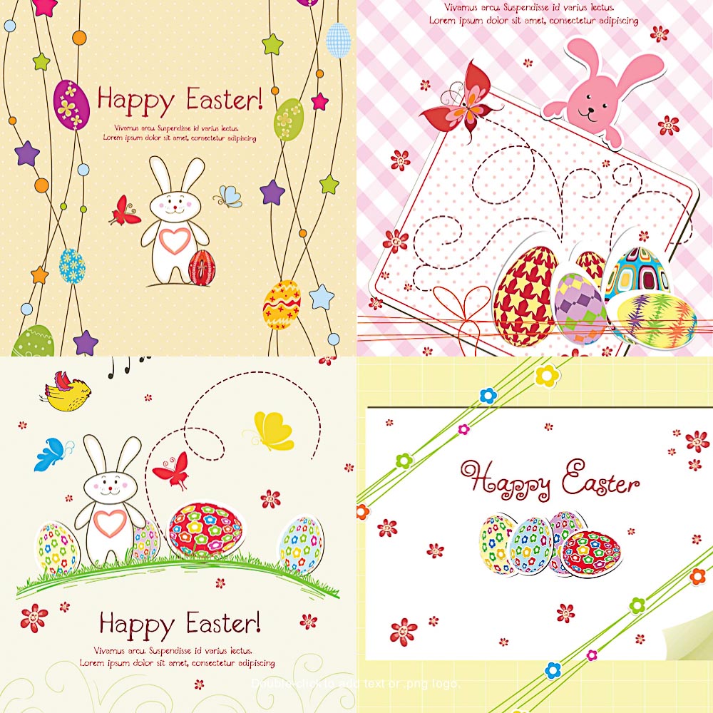 Lovely Easter greeting card vector