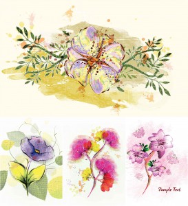 Spring floral painted cards