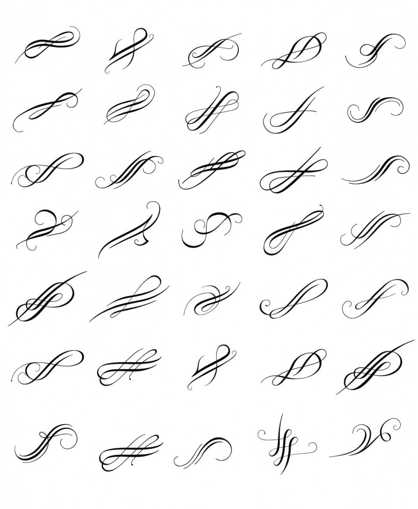 Calligraphic vintage elements vector set | Free download