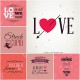 Lovely gift cards for St.Valentine's Day set vector