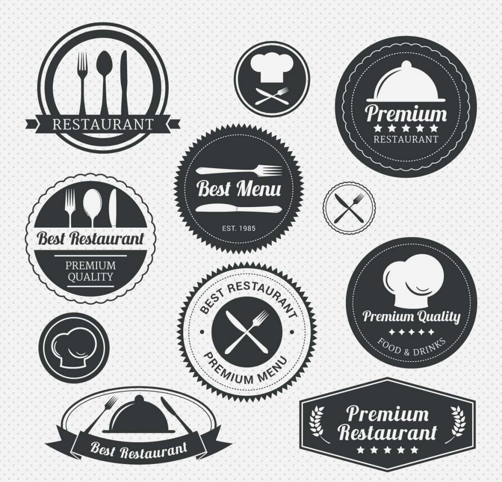 Premium restaurant menu label set | Free download