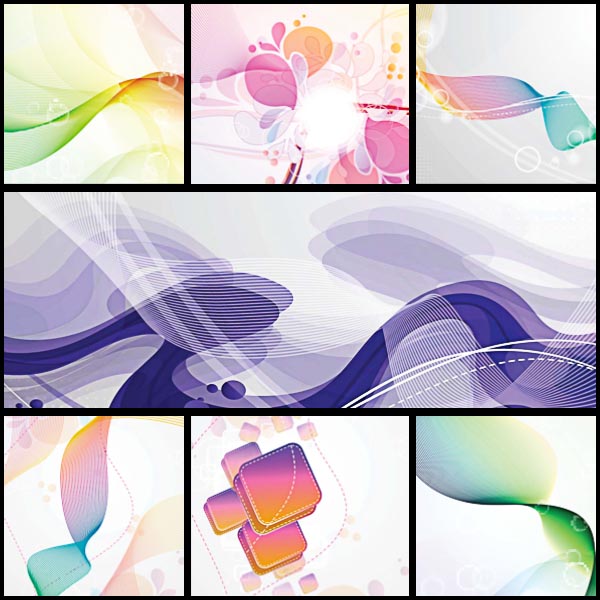 Illustrations and backgrounds abstract set vector
