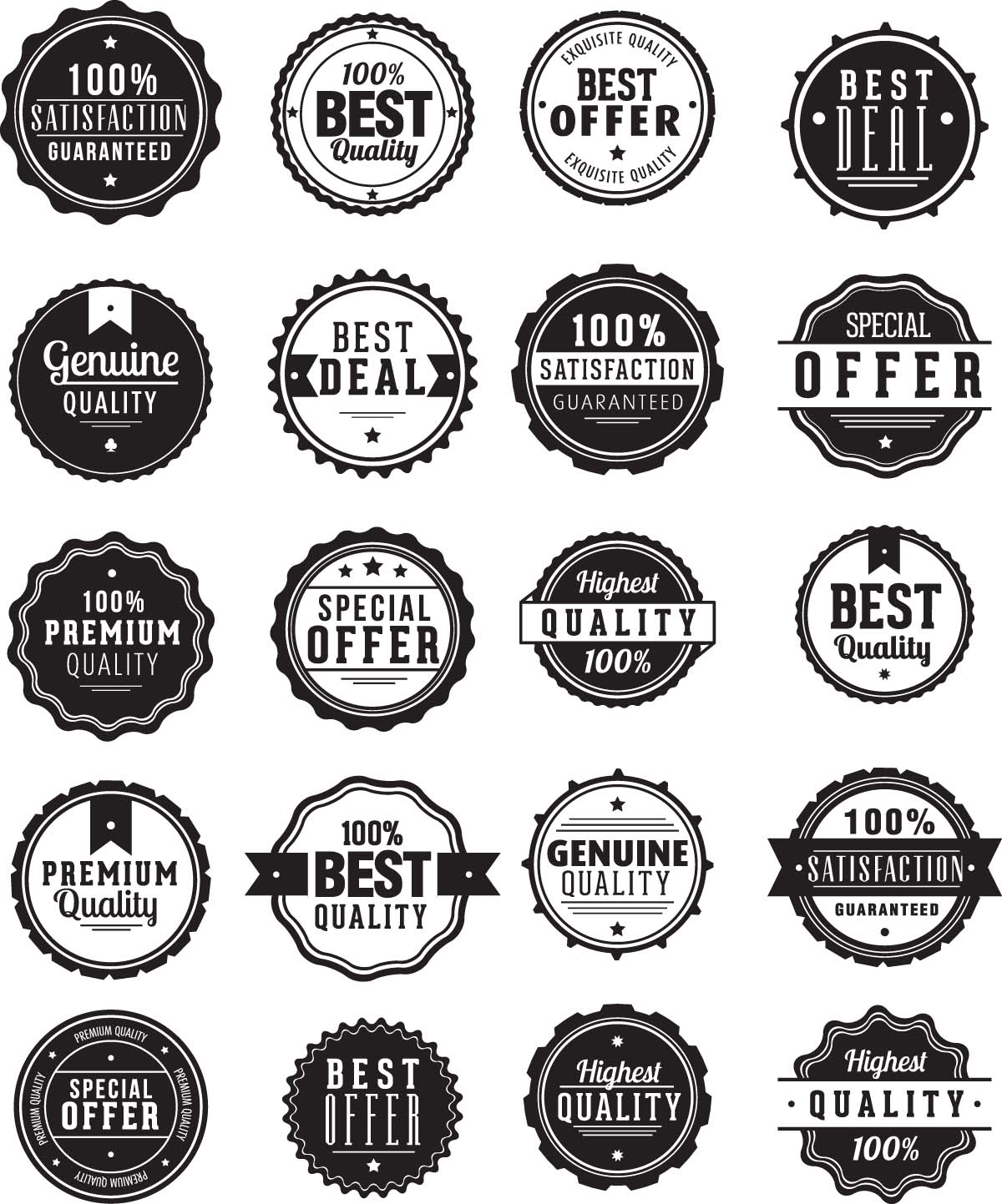 Simple badges decorative vector