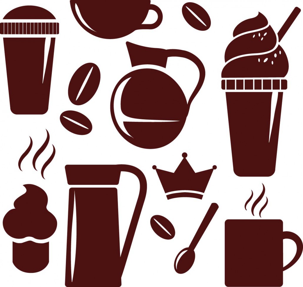 Simple coffee cup elements vector | Free download