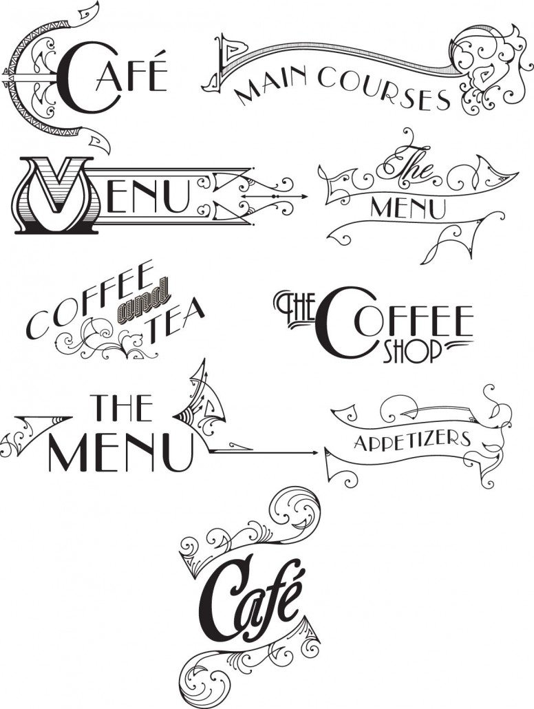 Vintage menu original vector set | Free download