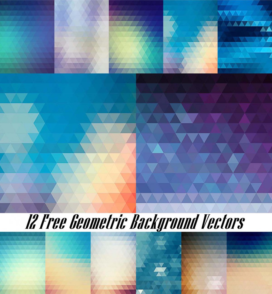 Geometric backgrounds vector Free download