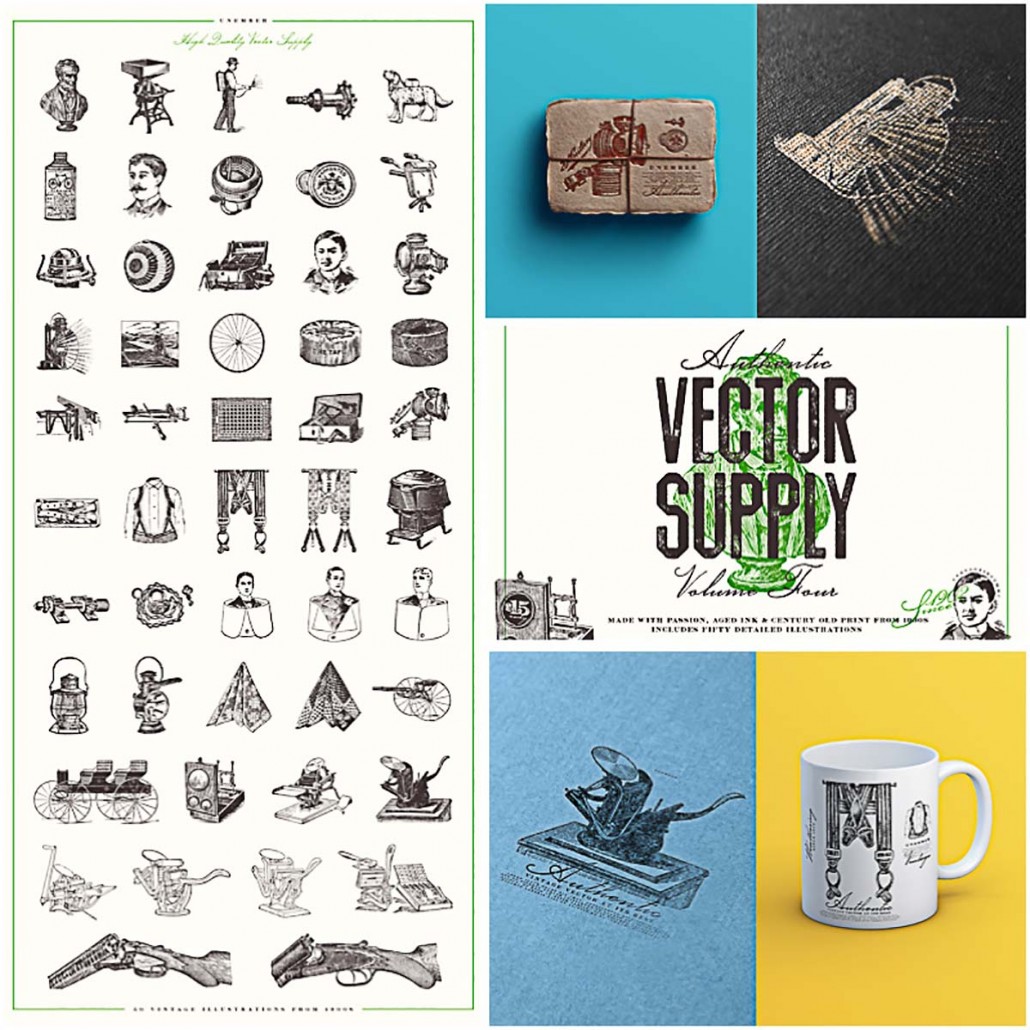 Rare vintage illustrations vector set | Free download
