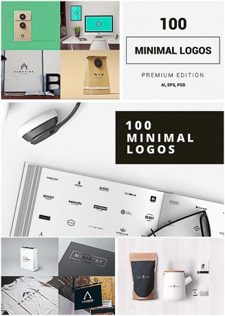 Minimal logos for business free vector