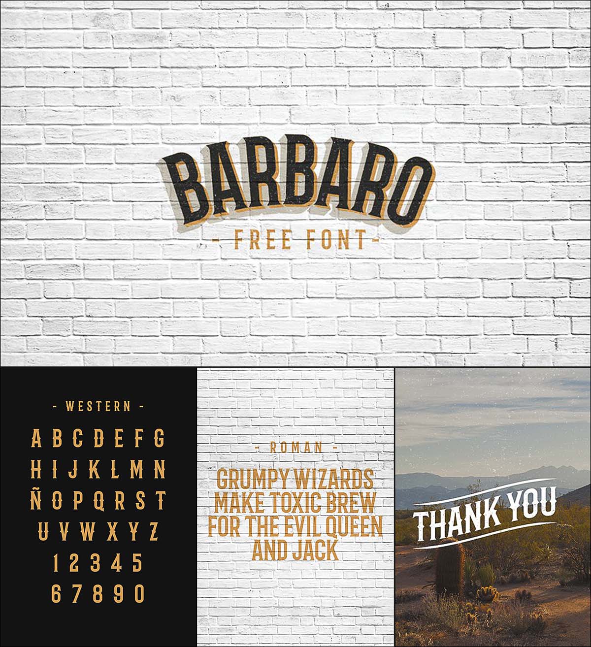 Barbaro free retro font