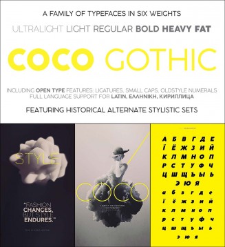 Coco gothic font family bundle
