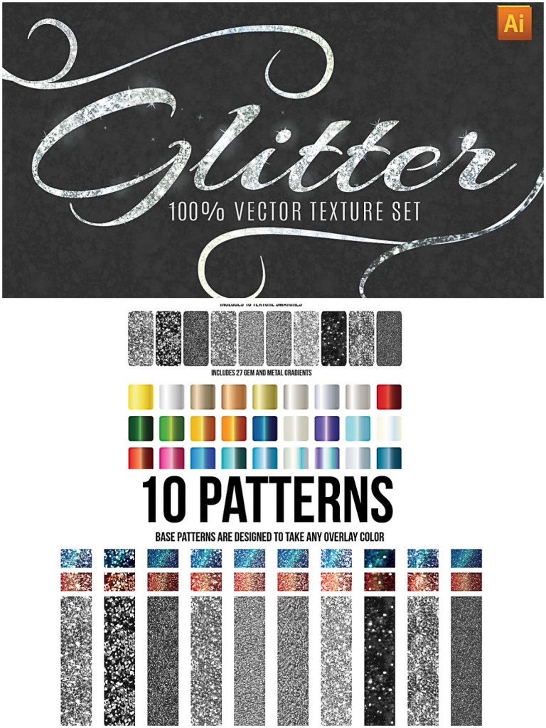 glitter pattern illustrator free download