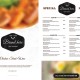 Food menu template for restaurant