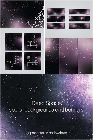 space backgrounds and banners vector