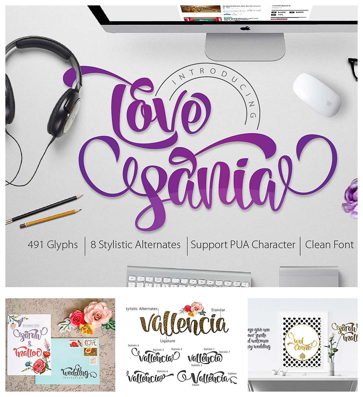 Love Sania romantic calligraphy font