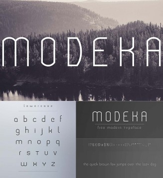 Modeka typeface free font