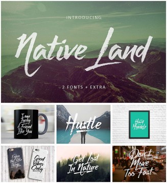 Native land font set