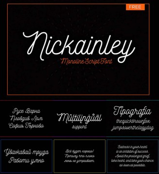Nickainley multilingual font