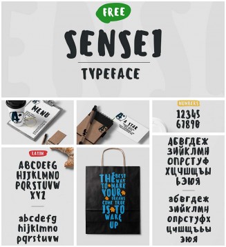 Sensei typeface cyrillic