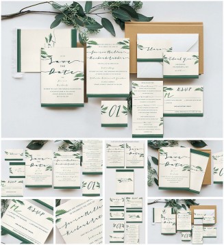 Tropical wedding invitation cards