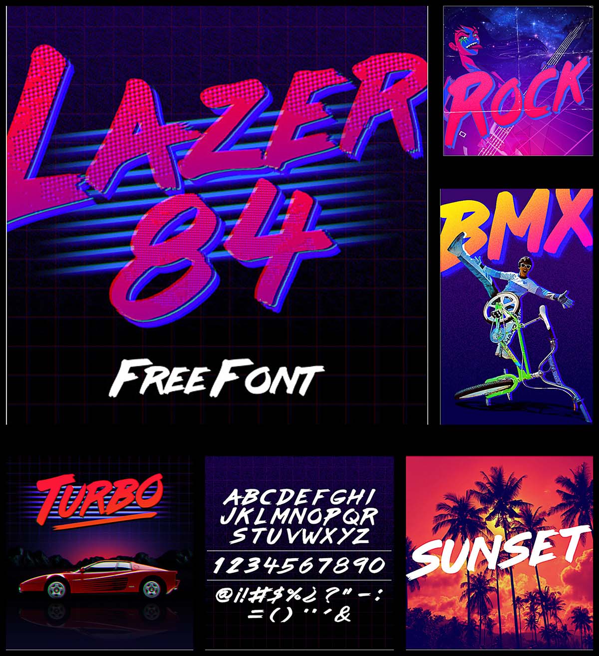 Laser 84 vintage font