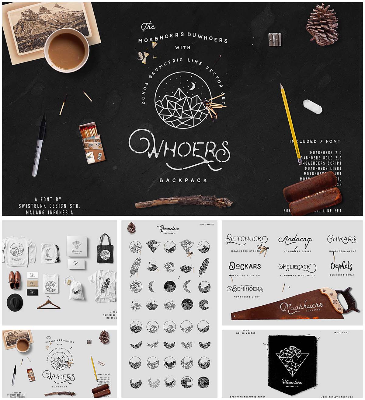Moabhoers Duwhoers font pack with bonus