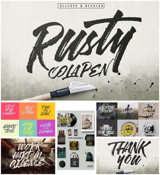 Rusty Cola Pen brush free font