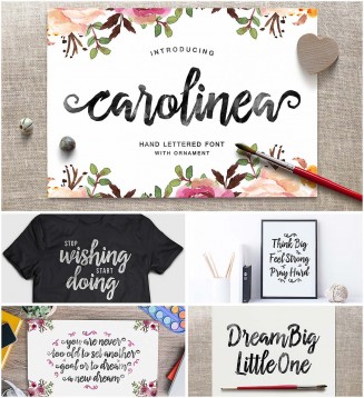 Carolinea hand drawn typeface