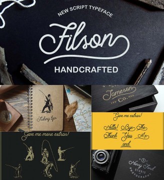 Filson hand drawn typeface with extras