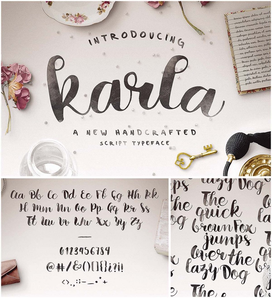 Karla calligraphic script | Free download