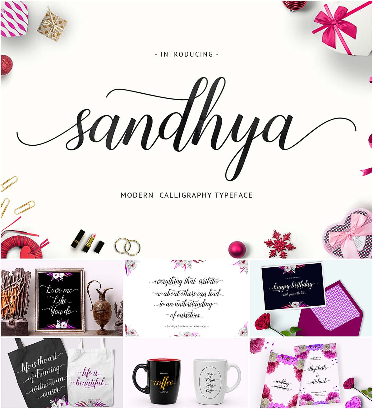 Sandhya elegant script