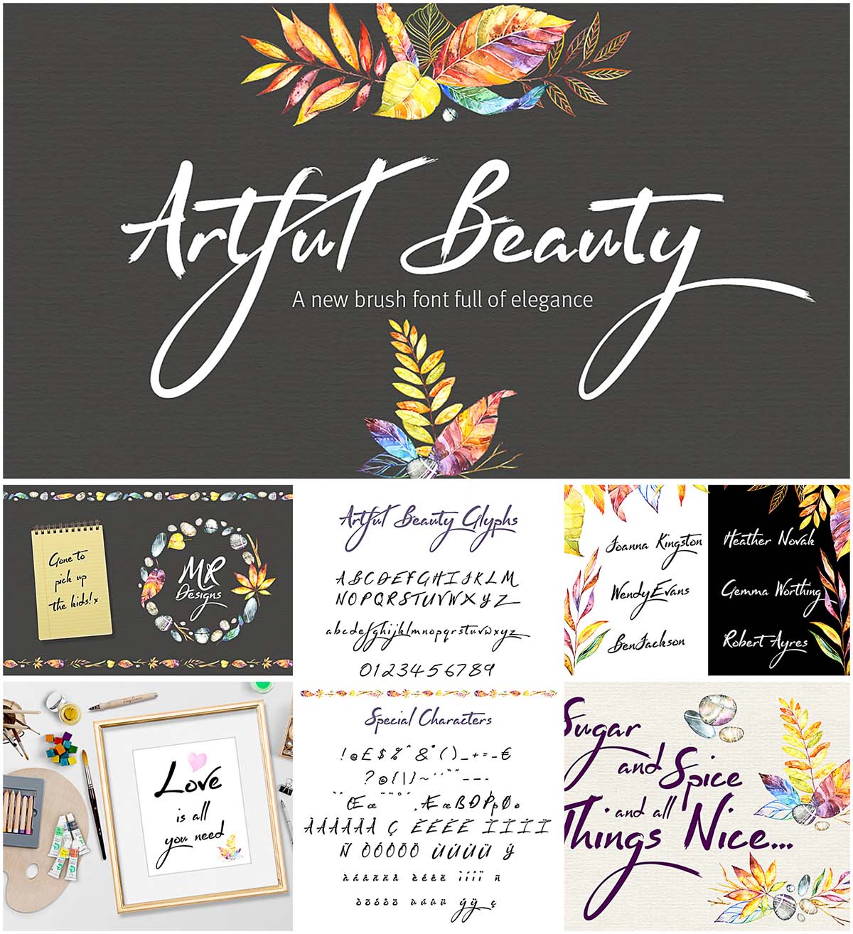 Artful Beauty elegant brush font