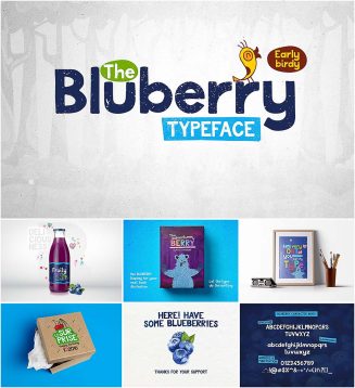 Bluberry simple typeface 
